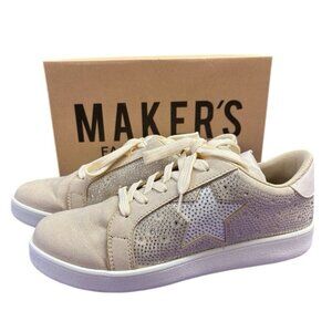 Meil Rhinestone Star Stud Sneakers Shoes SIZE 10